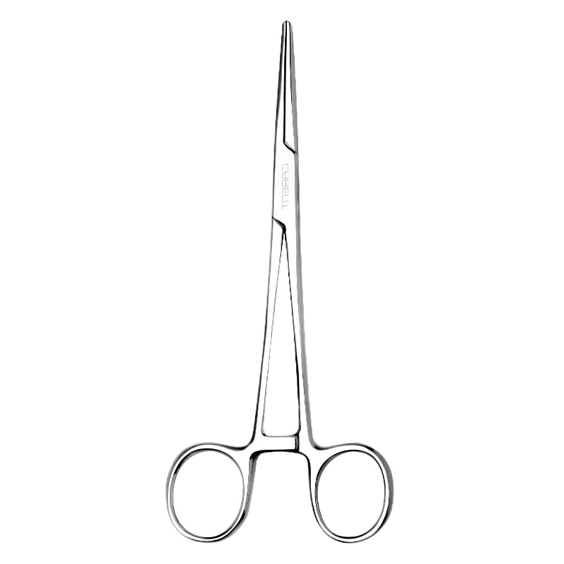 Carent手术镊子手术剪刀弯直止血弯尖剪外科不锈钢医用持针器 敷料(14cm)