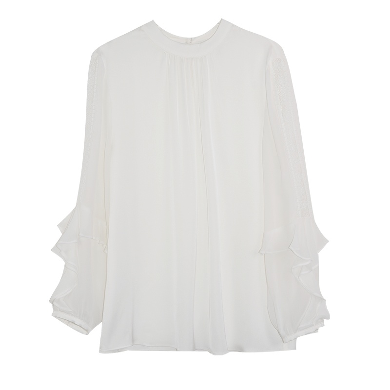 金菊真丝长袖T恤2020新春新款薄款纯色打底衫女气质时尚款式上衣