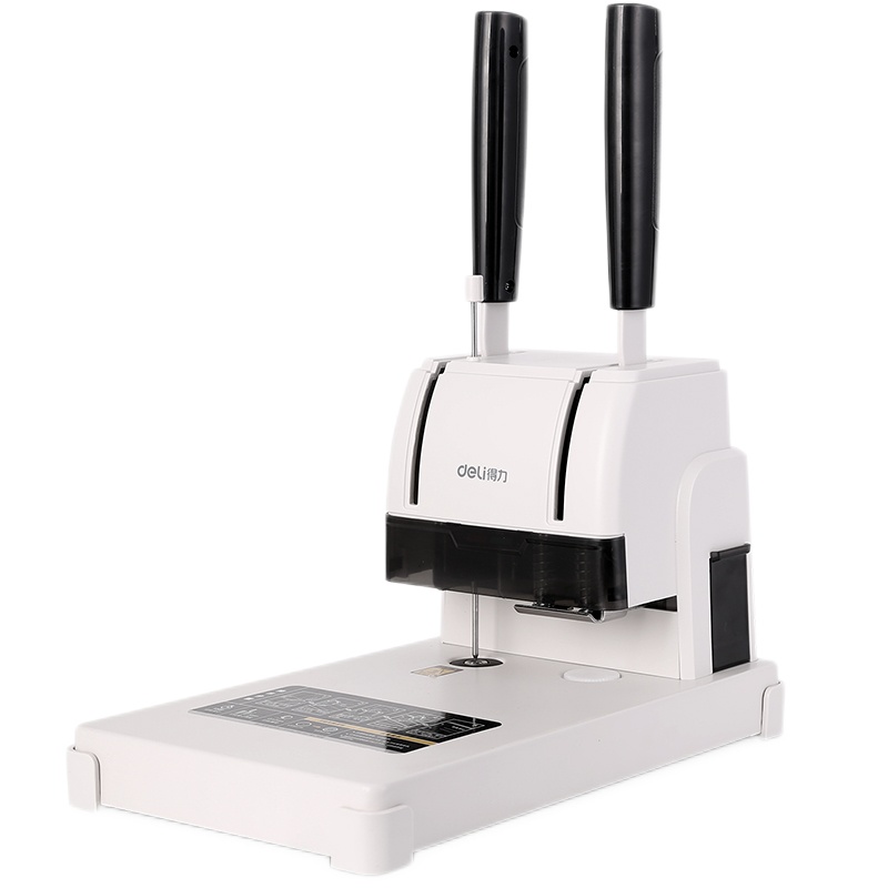 得力（deli） 装订机凭证财务装订机档案会计手动打孔热熔铆管装订器装订机 3886