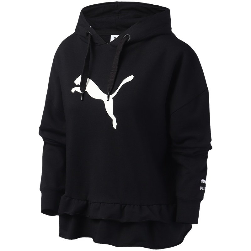 PUMA黑标女装TYAKASHA运动服休闲花边连帽卫衣595556