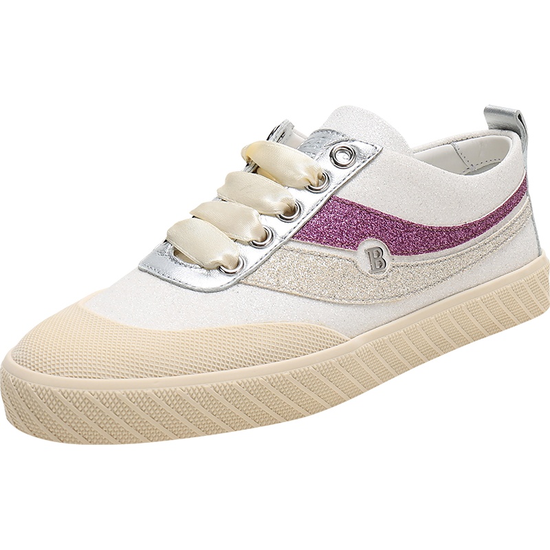 BALLY 巴利 女士闪光面料系带休闲运动鞋板鞋 SHENNON T