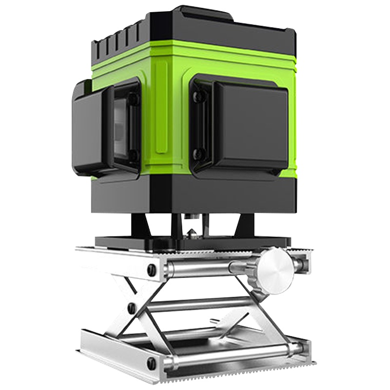 红外线水平仪绿光12线高精度16线全自动调平贴地贴墙仪古达蓝光平水仪 12线LD绿光墙地两用+底座+脚架