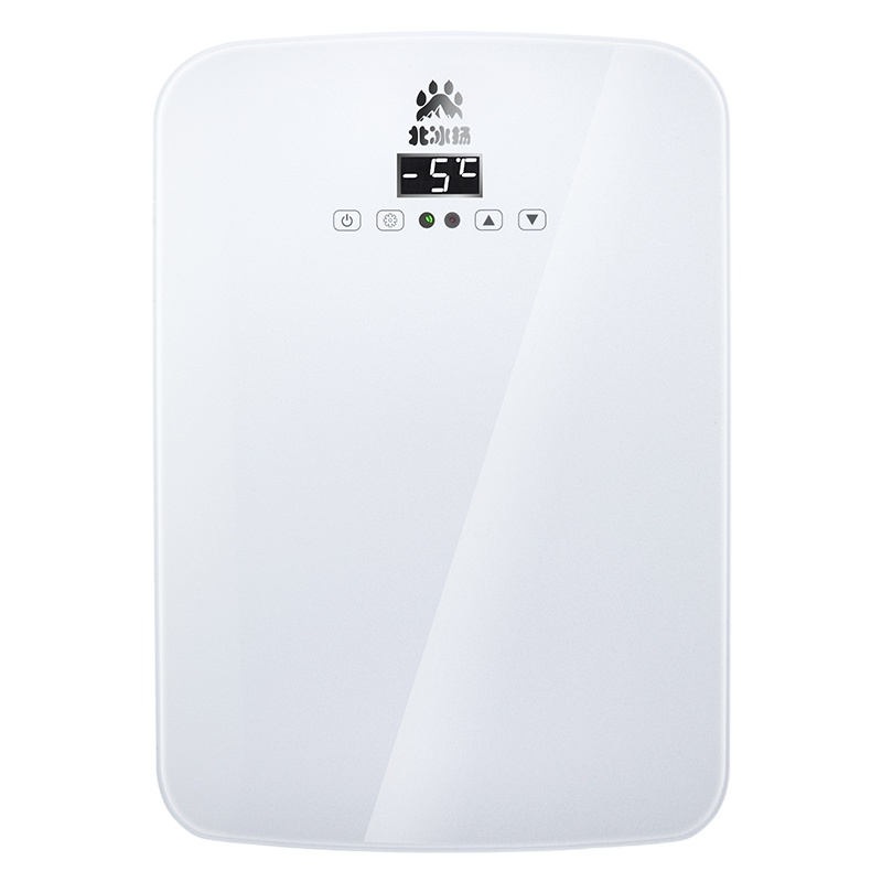 北冰扬宿舍小冰箱车载冰箱车家两用 便携小冰箱迷你12V220V 冷暖箱15升双核精准控温液晶显示屏白色