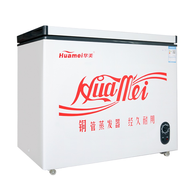 华美(Huamei)BD/BC-258升厨房商用保鲜设备 曲底冷柜节能静音冷柜 冷藏冷冻柜顶开门卧式大容量家用冰柜展示柜