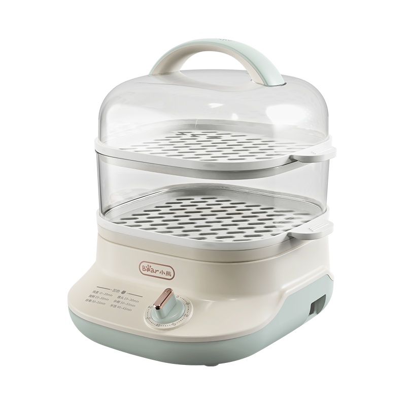 小熊(Bear)电蒸锅 蒸蛋器 蒸锅家用 电蒸笼迷你多功能早餐包子分体式电热煮锅可定时带积汁盘 DZG-C60Q8