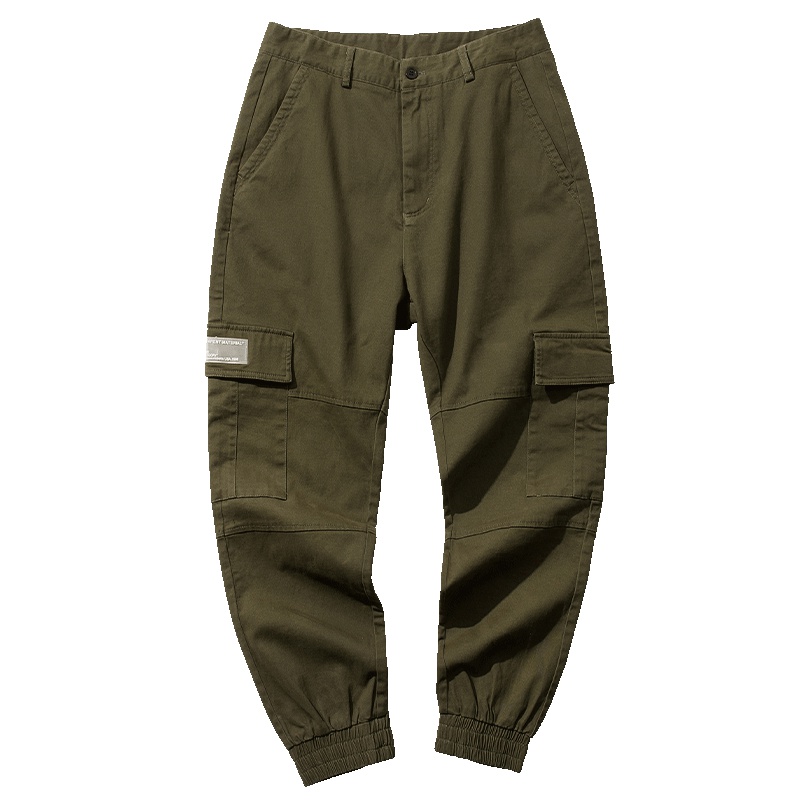 No1dara束脚直筒工装裤男潮牌宽松运动裤子九分港风男士休闲裤