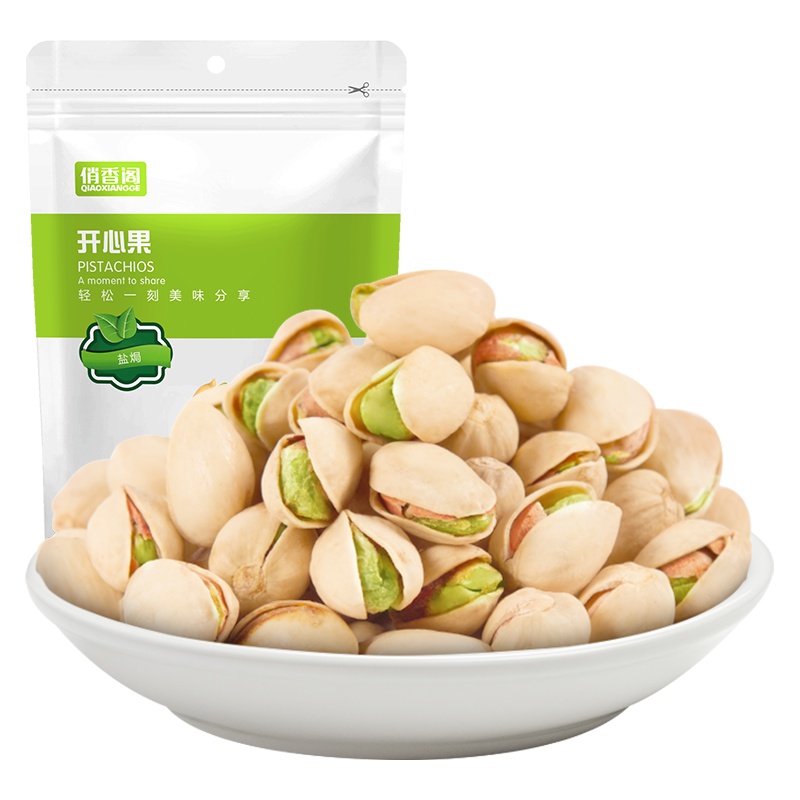俏香阁 坚果炒货 休闲零食(盐焗)原味开心果158g/袋