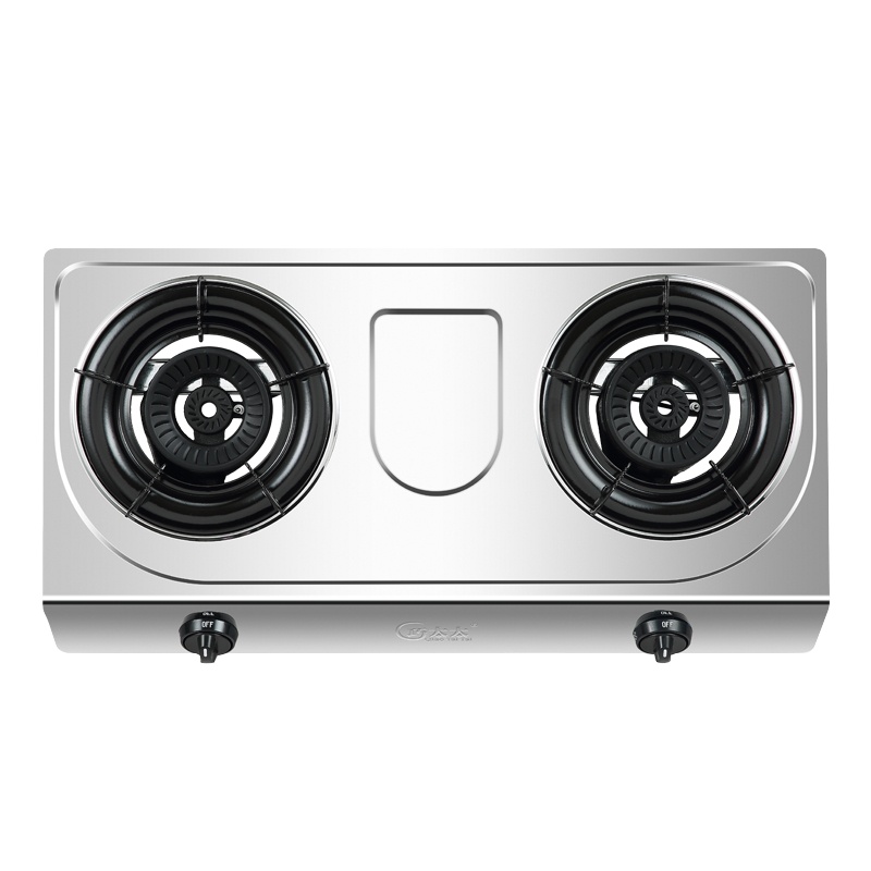 巧太太(QiaoTaiTai)台式双灶 一体式不锈钢燃气灶(液化气)JZY-QTTW-E5117-W