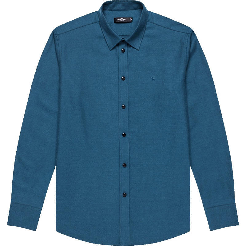 柒牌SEVEN男装2019秋季新款休闲长袖衬衫秋冬款长袖上衣