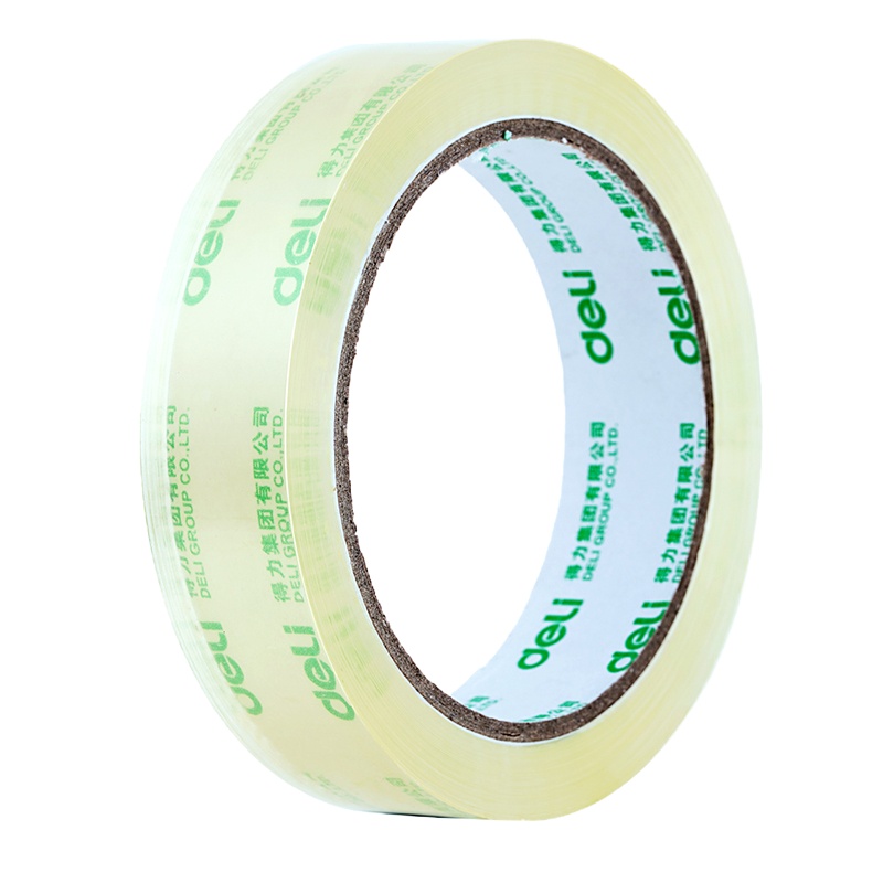 得力(deli)30133透明封箱胶带12卷/筒 24mm*60y 胶布胶纸 封箱器胶带 快递打包封口胶带 黏胶用品