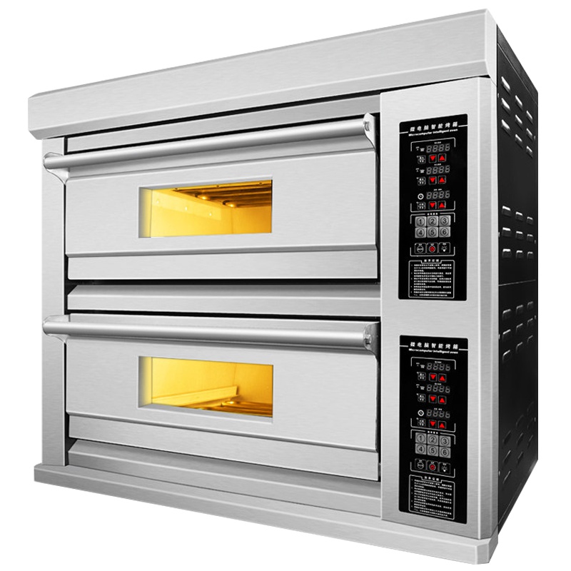 乐创(lecon) KPO-2A二层二盘商用电烤箱 微电脑数字控温电烘炉大型双层两盘 面包 月饼 披萨烤箱 220V