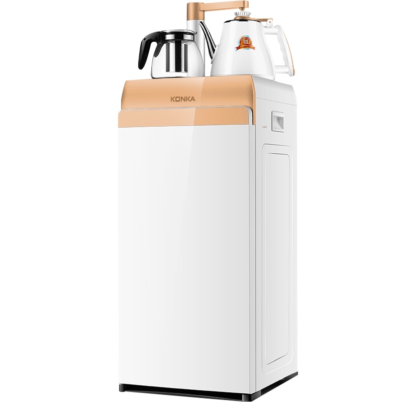 康佳(KONKA)饮水机茶吧机家用办公下置式茶吧机饮水机温热款白加金色