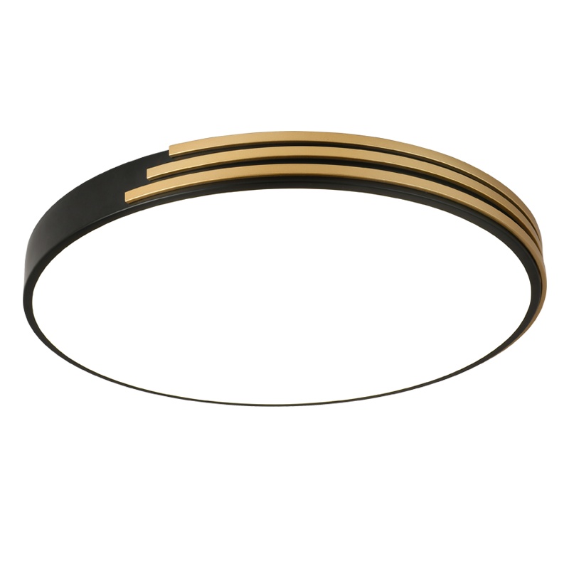 金色梦想 北欧现代简约创意个性轻奢卧室房间书房时尚黑金色圆形lED吸顶灯