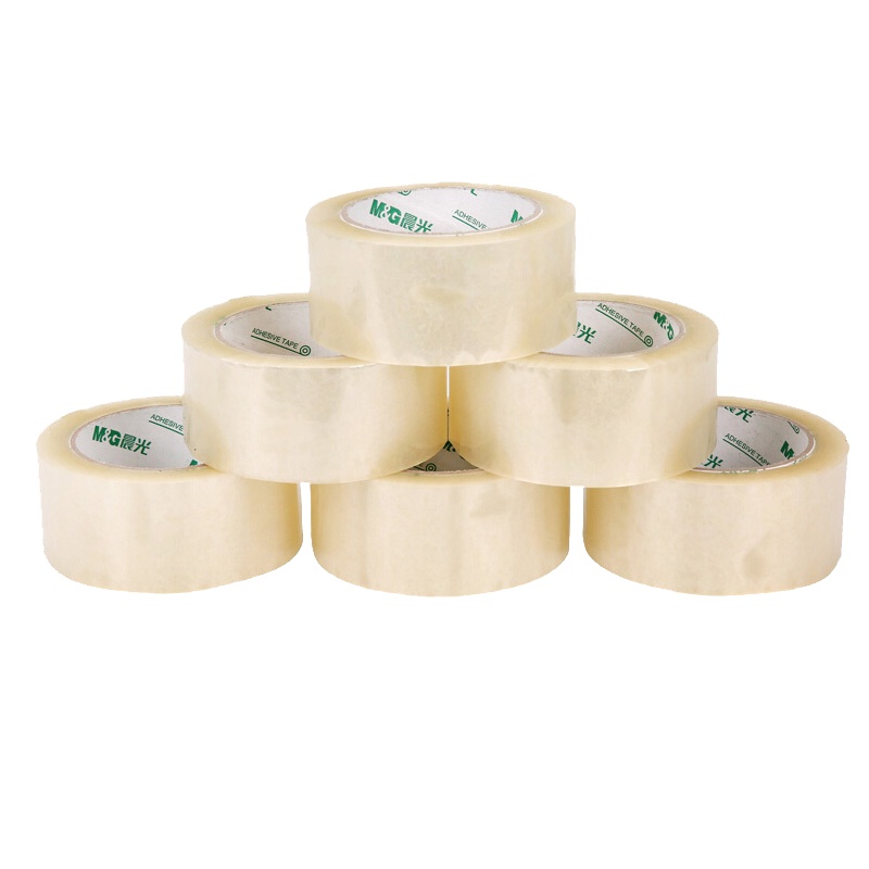 晨光(M&G)AJD97330普透封箱胶带6卷/筒 透明胶带 封箱胶卷 封箱器 打包胶布胶纸