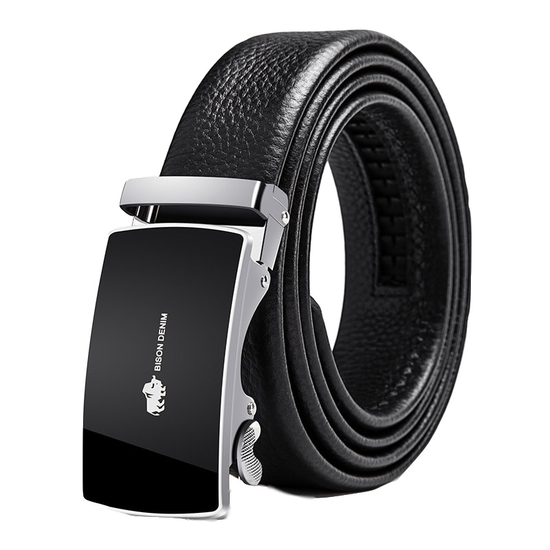 美洲野牛男士皮带真皮自动扣商务头层牛皮裤腰带中青年休闲腰带潮