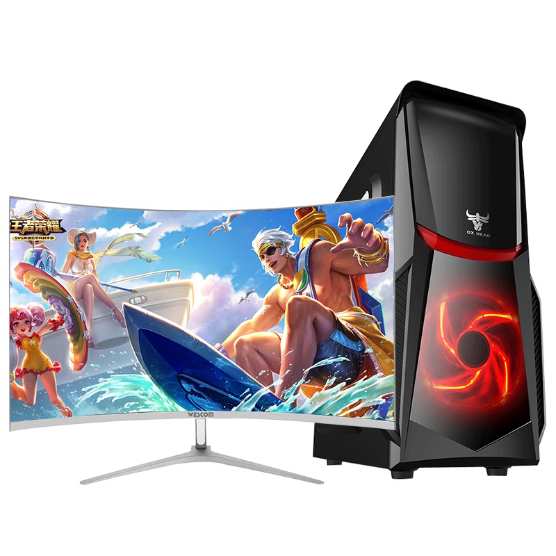 世纪之星(CENTURY STAR)九代酷睿i5六核/4G独显/16G内存/256GB固态 家用办公商务娱乐影音LOL吃鸡游戏组装电脑 台式电脑主机 台式机 电脑主机+32英寸曲面