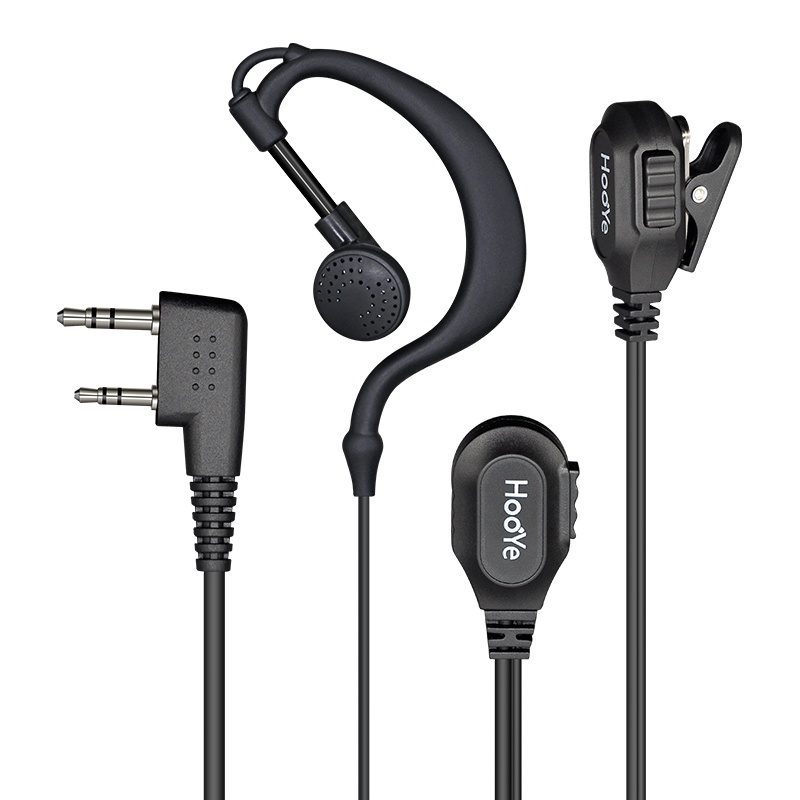 豪亿(HooYe)HY-88(K) 对讲机K口耳机 建伍口专业耳机适配宝锋/建伍/科立讯等对讲机 黑色