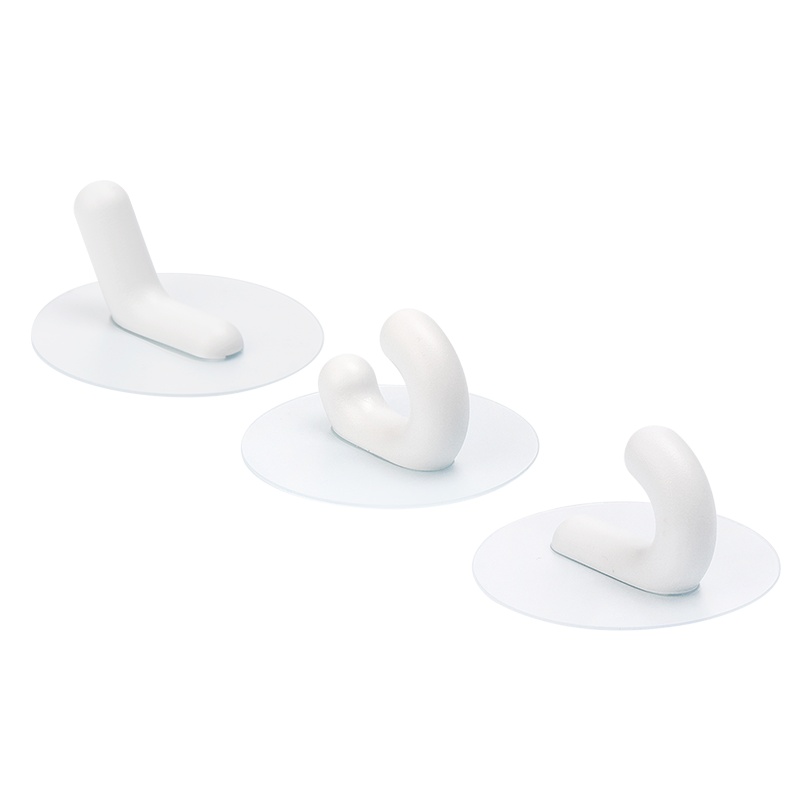 茶花挂钩粘胶贴墙壁厨房强力承重免打孔无痕吸盘衣服壁挂门后粘钩字母款字母款[24个装]