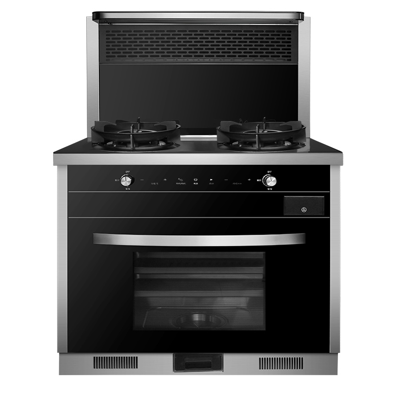 欧尼尔OUNIER LX5-SZK 电热自动清洗具侧吸一体式分体式翻盖智能厨房一体机下排式油烟机灶具蒸烤款液化气集成灶