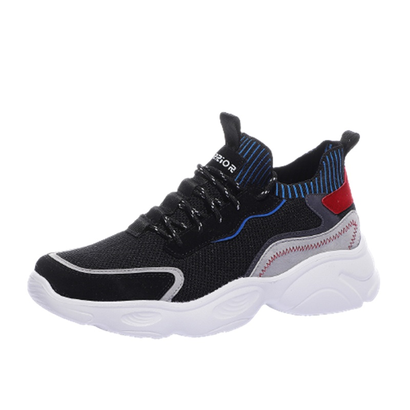 回力(Warrior)春秋拼色百搭厚底运动休闲老爹男鞋