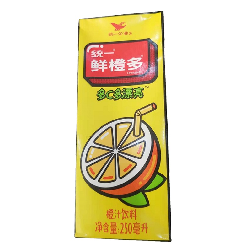 统一鲜橙多250ml单包