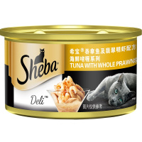 希宝 宠物 猫粮罐头 吞拿及虾猫粮罐头啫喱系列85g*8罐