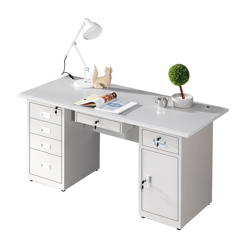 全简办公电脑桌员工桌金属经理桌五斗一抽一门款