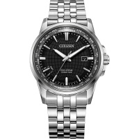 西铁城(CITIZEN)手表光动能万年历不锈钢表带黑盘时尚男表BX1001-89E