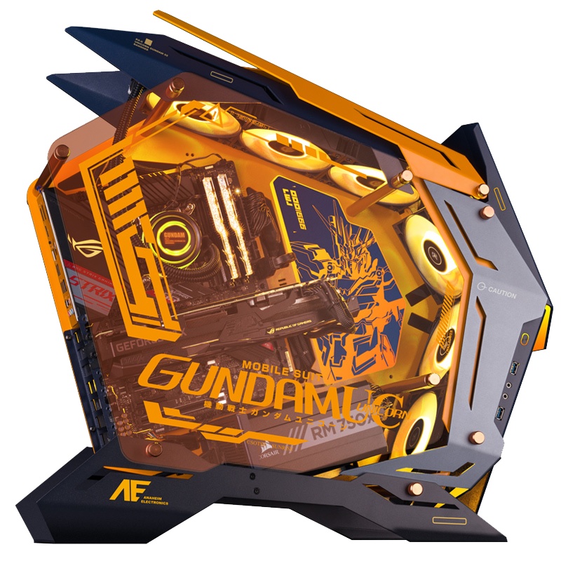 IPASON MOD-3 GUNDAM女妖款 攀升高达联名电脑主机 高配水冷游戏吃鸡台式主机 组装机(i710700/10700K/i9 10900K/RTX2070Super )