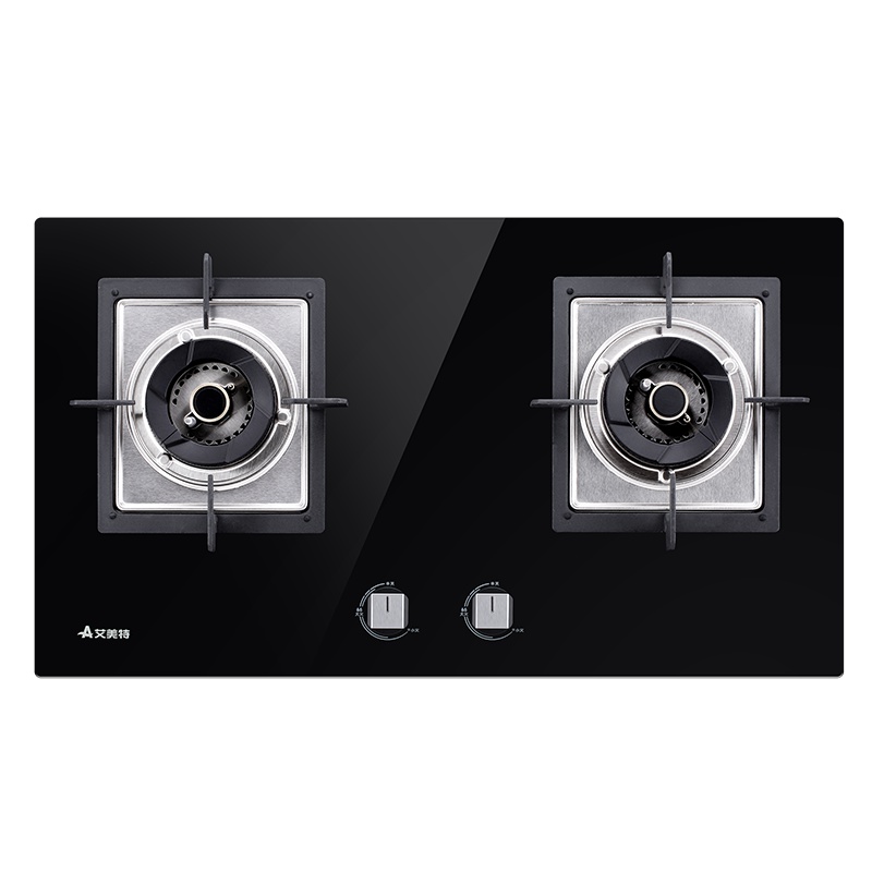 艾美特燃气灶5.0kw高能大火天然气双眼灶台式嵌入式台嵌两用双灶煤气灶钢化玻璃燃气灶 一级能效(天然气)JZT-H1