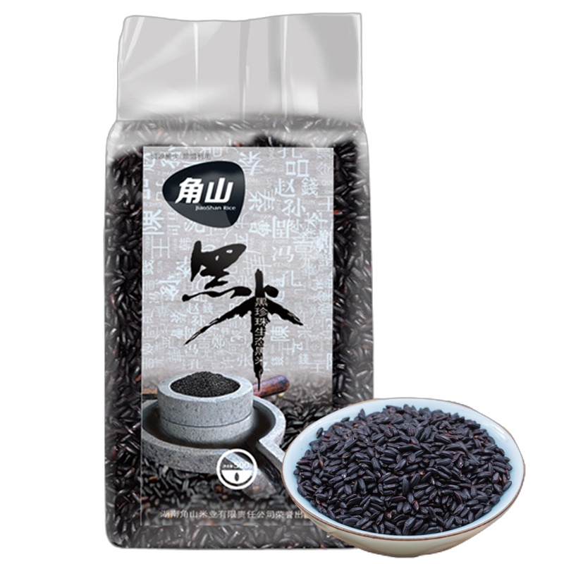 角山(JiaoShan) 黑珍珠生态黑米 香米 糙米 五谷杂粮 宝宝粥米辅食 500g