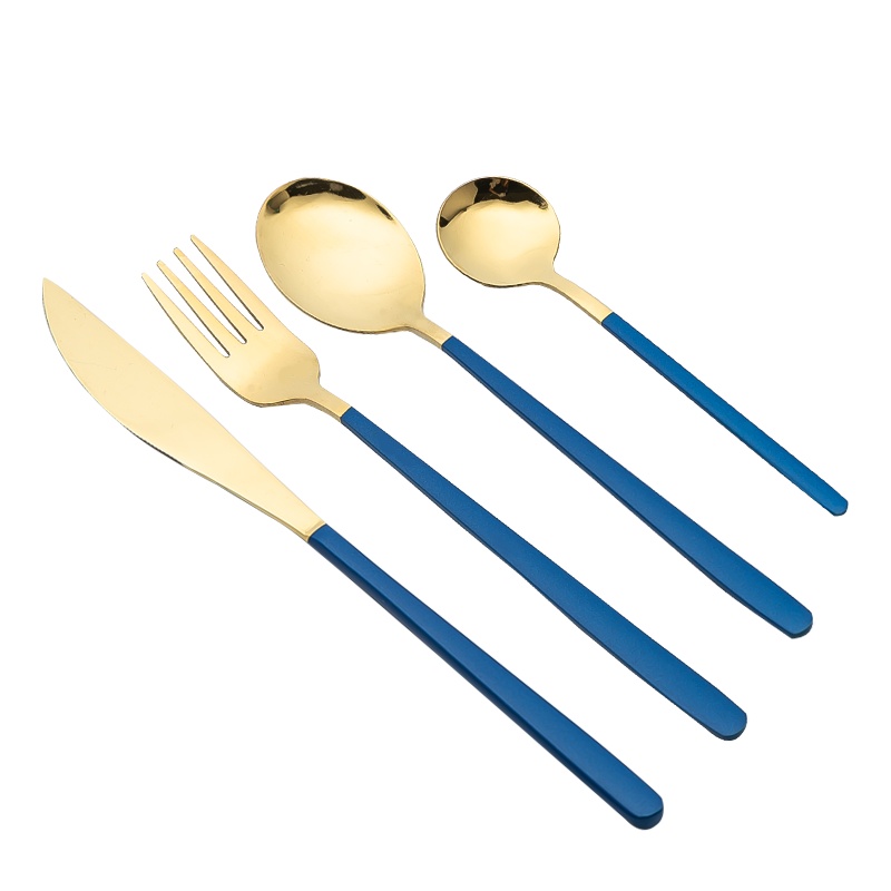 富昱景 304不锈钢刀叉套装家用西餐餐具四件套ins风网红牛排