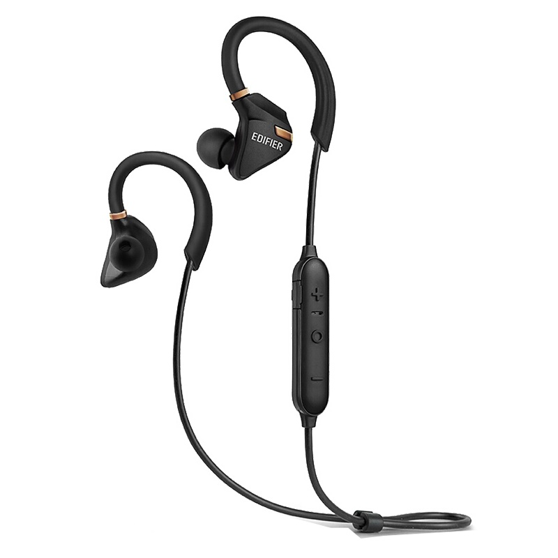 漫步者（EDIFIER）W296BT 立体声CVC语音降噪 蓝牙运动耳机 入耳式手机耳麦 带麦可通话 淡金色