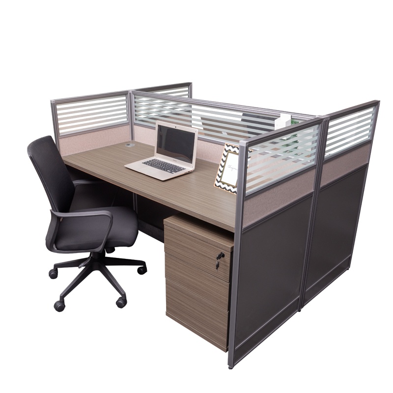盛世之家 办公桌组合办公家具屏风职员桌椅员工位隔断电销小卡位屏风卡座双人条形 P-RLD24H2S