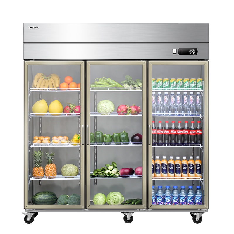澳柯玛(AUCMA) 展示柜VC-1427XJ 1320升商用三门冷藏展示柜两门大型保鲜冰柜立式大容量冰箱冷柜饮料啤酒柜