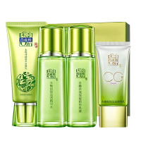 百雀羚水嫩倍现臻美套装 (洁面95g+水100ml+乳100ml+CC霜40g） 护肤套装 保湿补水 护肤控油