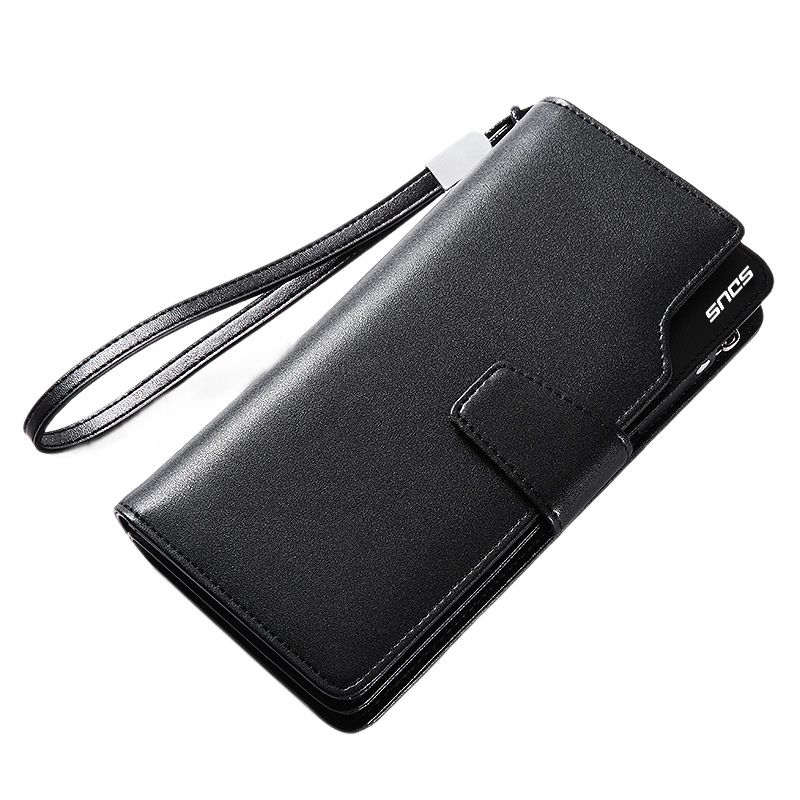 新款真皮鳄鱼纹男女手拿包多卡位简单大方长款手机包