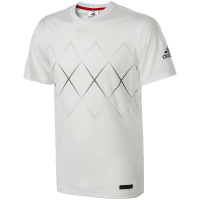 【自营】adidas阿迪达斯男子短袖T恤网球训练休闲运动服CE1390 L CE1389白