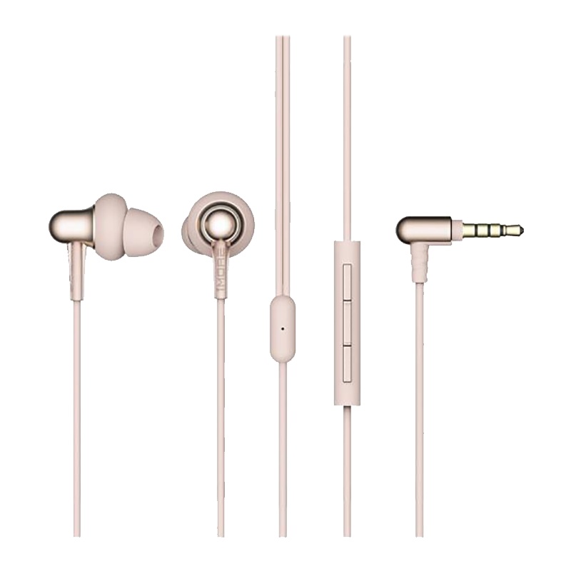 万魔(1MORE)E1025 Stylish双动圈入耳式有线耳机 HiFi线控通用带麦音乐耳机 金色