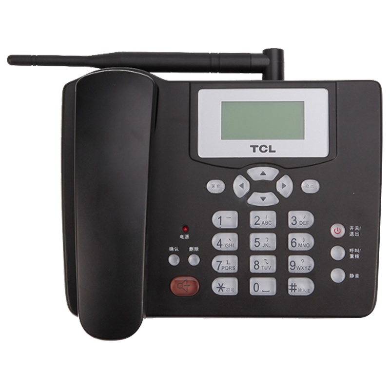 TCL GF100 插卡移动无线电话机座机 办公家用固定电话座机 联通/移动3G (黑色)