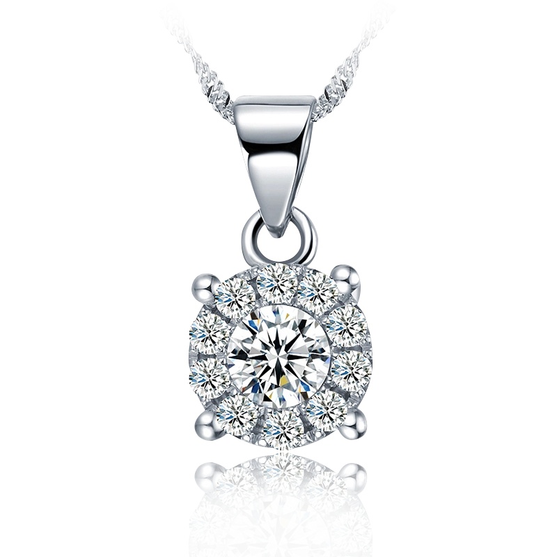 恒久之星 女人花钻石吊坠 18K金共40分(17+23)SI-FG色