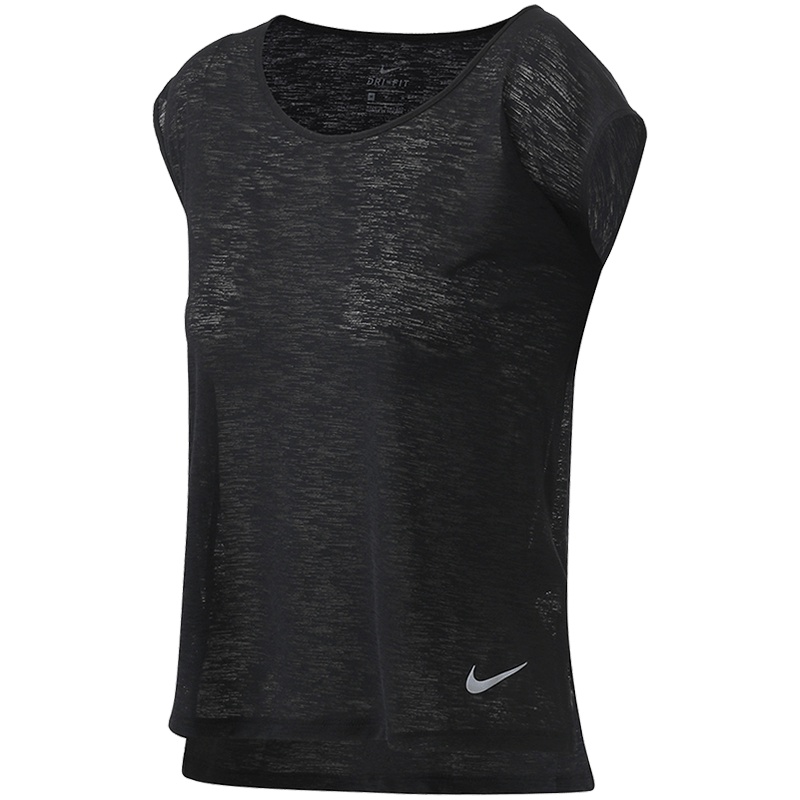 耐克NIKE女装无袖T恤跑步运动服831785-010 L 黑色