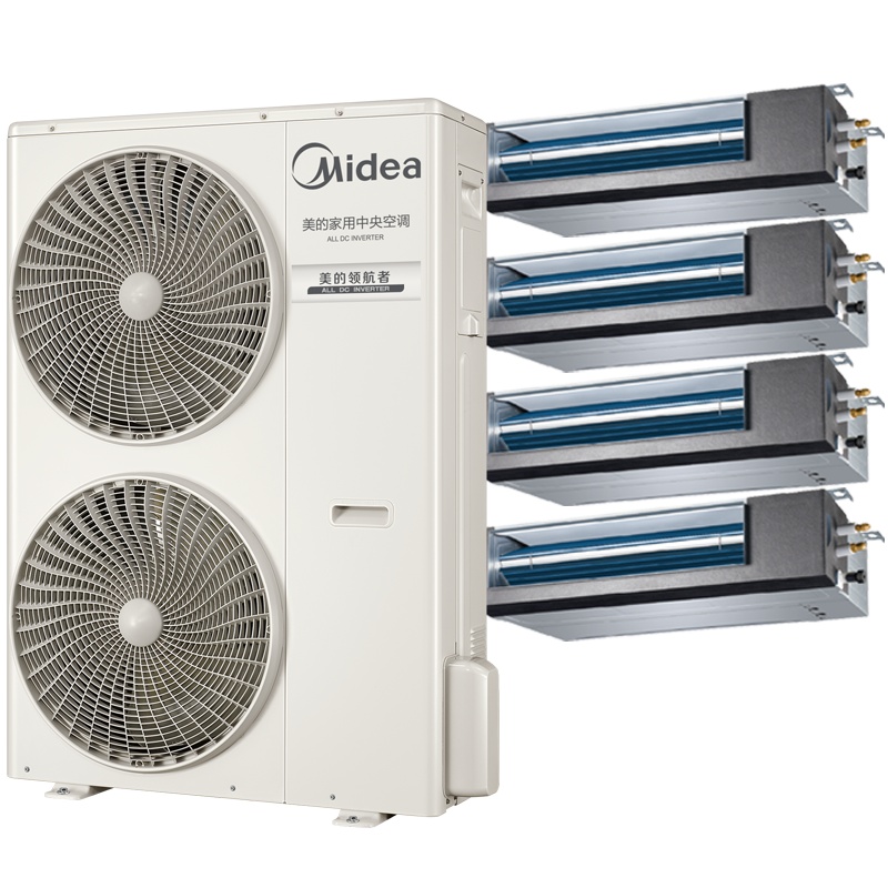 美的(Midea)领航者6匹一拖四全直流变频智能家电中央空调加湿新风MDVH-V140W/N1-620LH(E1)