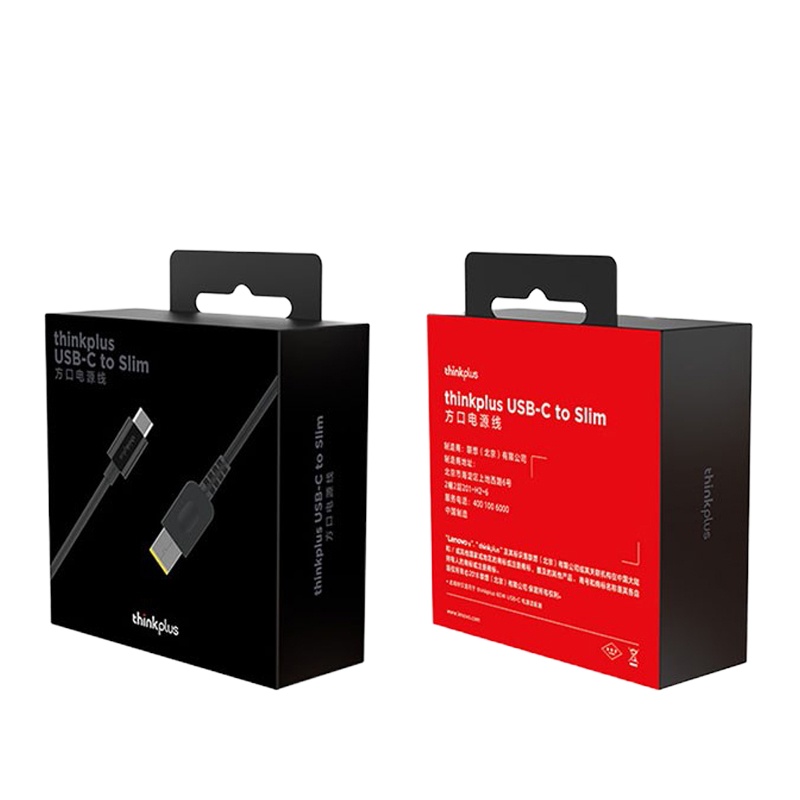 联想(Lenovo)thinkplus type-c转方口电源线USB-C TO SLIM口红电源搭档