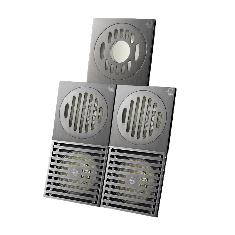 潜水艇(submarine)隐形地漏镶嵌大排量淋浴房长条长方形型铜