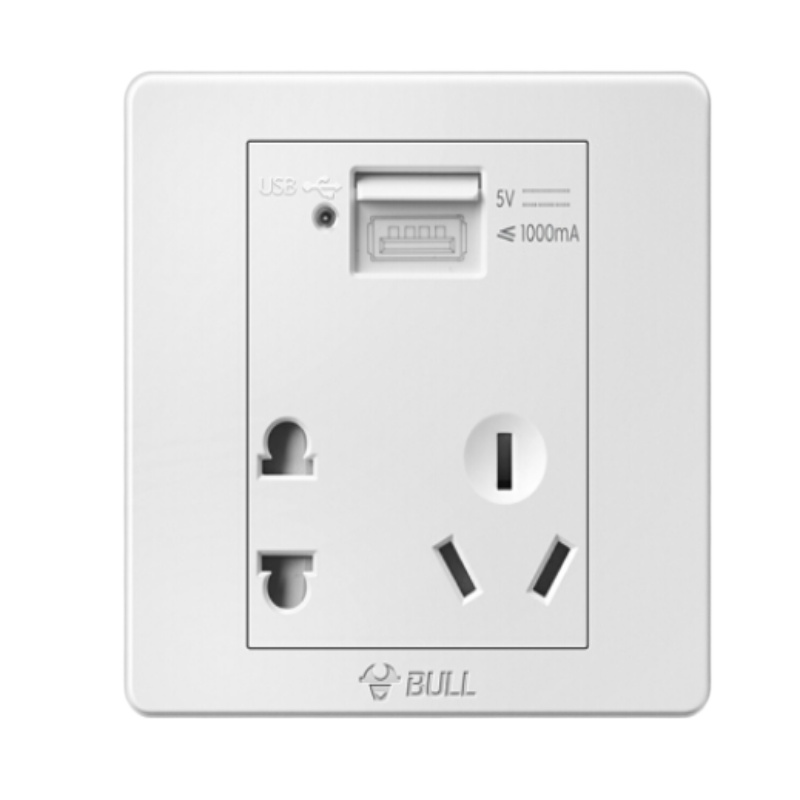 公牛(bull)墙壁开关暗2位双控 50*70 G06二开双控16A开关