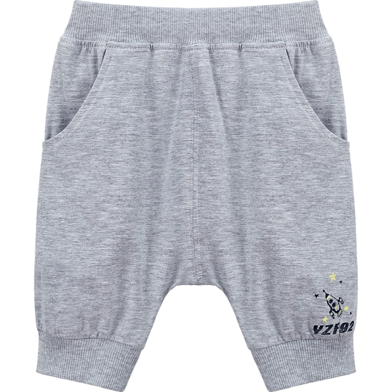 男童夏季纯色休闲可爱风休闲舒适居家五分裤1-5岁 73-120码