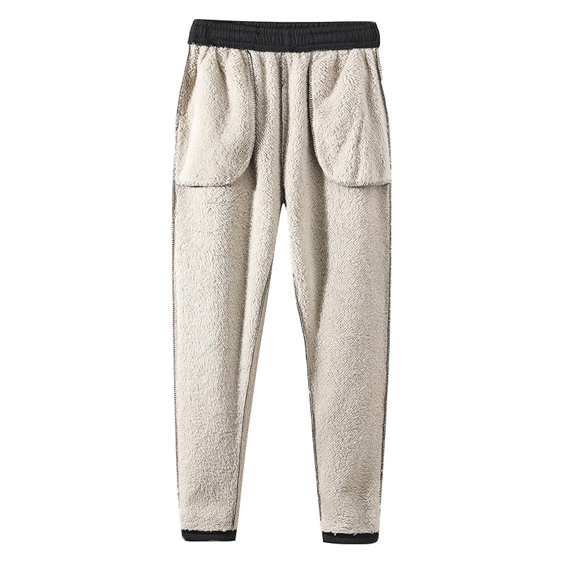 豪客虎双面加绒运动长裤女冬季小脚宽松加绒加厚羊羔绒哈伦裤