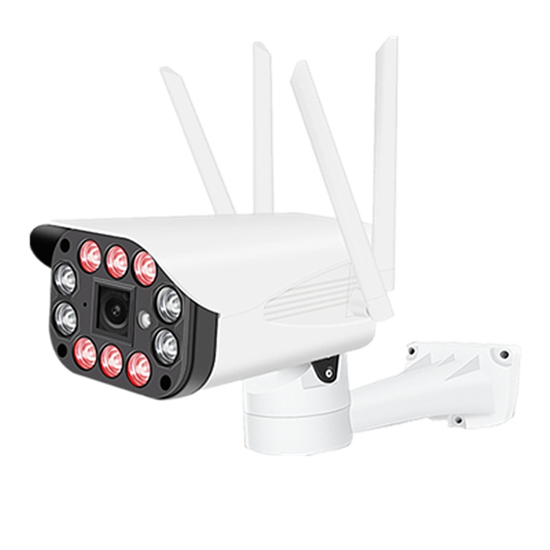 无线户外防雨防雷摄像头监控器wifi网络高清夜视家用家庭可连手机远程室外套装 十灯云台旋转 标配无内存