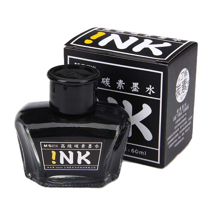晨光(M&G) 钢笔墨水 60ml 碳素钢笔墨水 钢笔墨汁水 学生钢笔墨水 黑色
